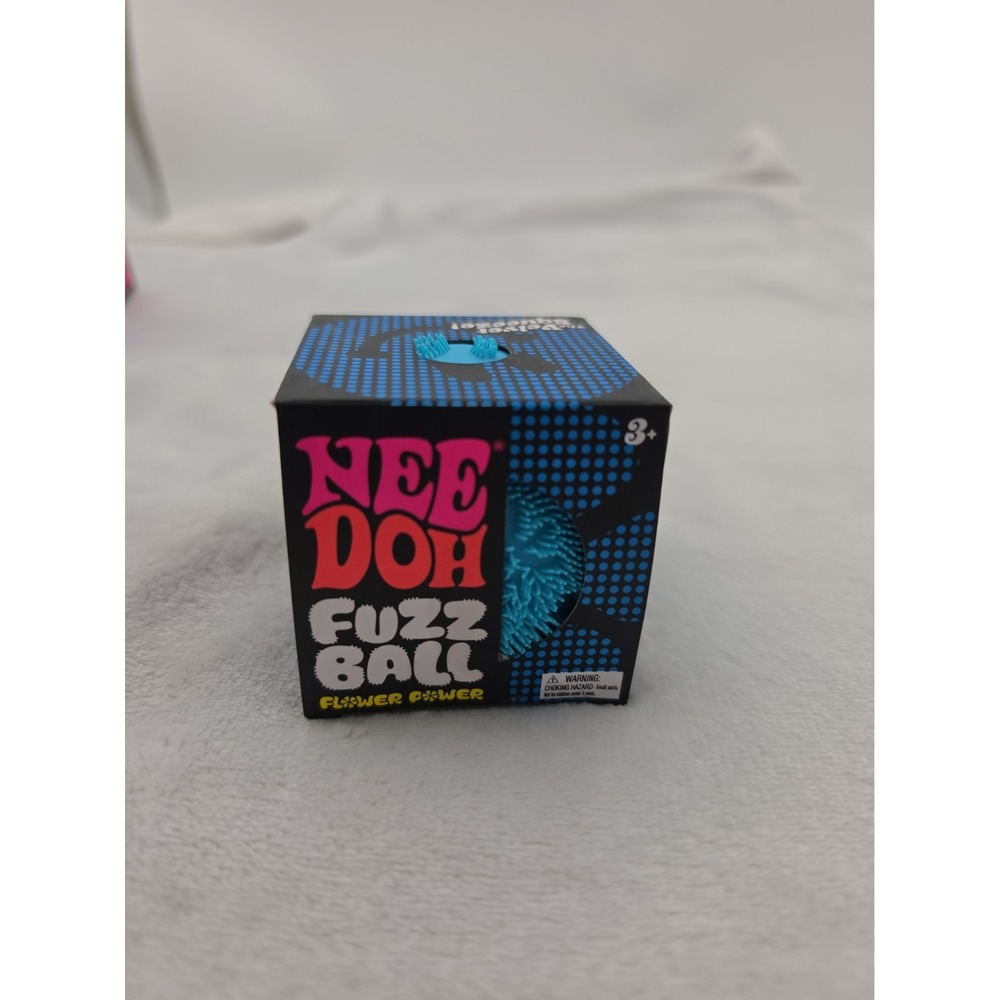 AUTHENTIC Needoh Fuzzball The Velvet Squeeze New In Box Nee Doh Blue RARE